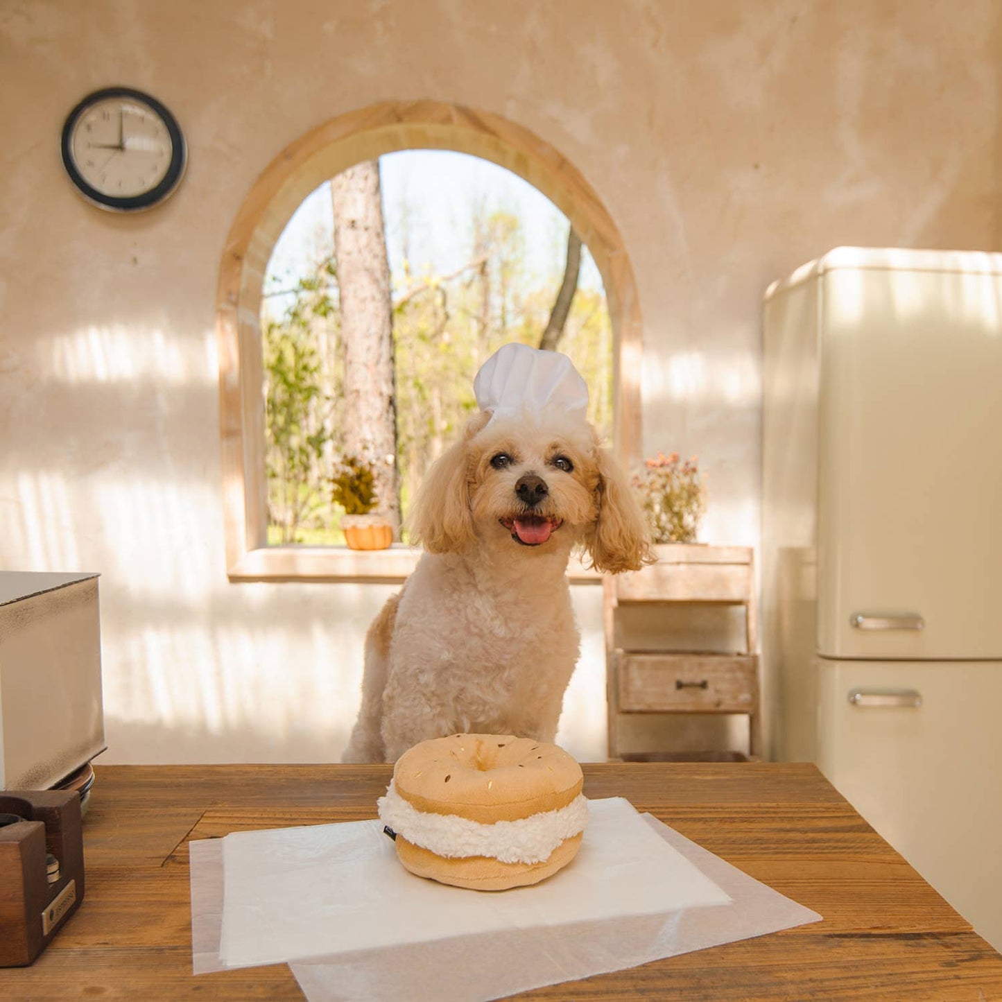 CHEWFFON – Bagel Pluche Piepend Hondenspeelgoed