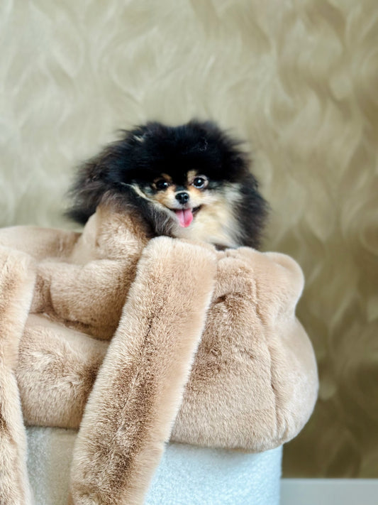 Elite Puppy | Hondentas Fluffy Bruin