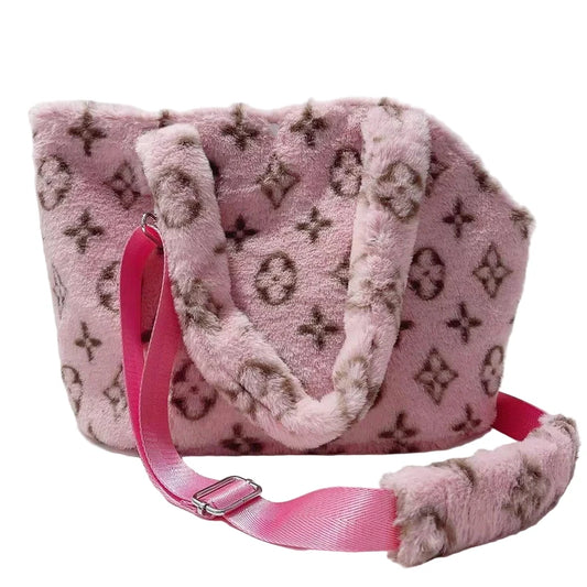 Zachte Hondentas met Print - Roze