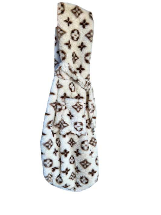 Draagzak met print beige