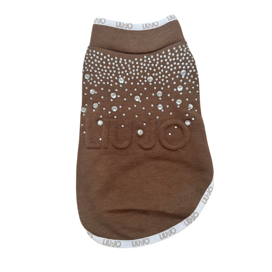 Liu Jo Pets | Sweater met Strassteentjes – Caramel