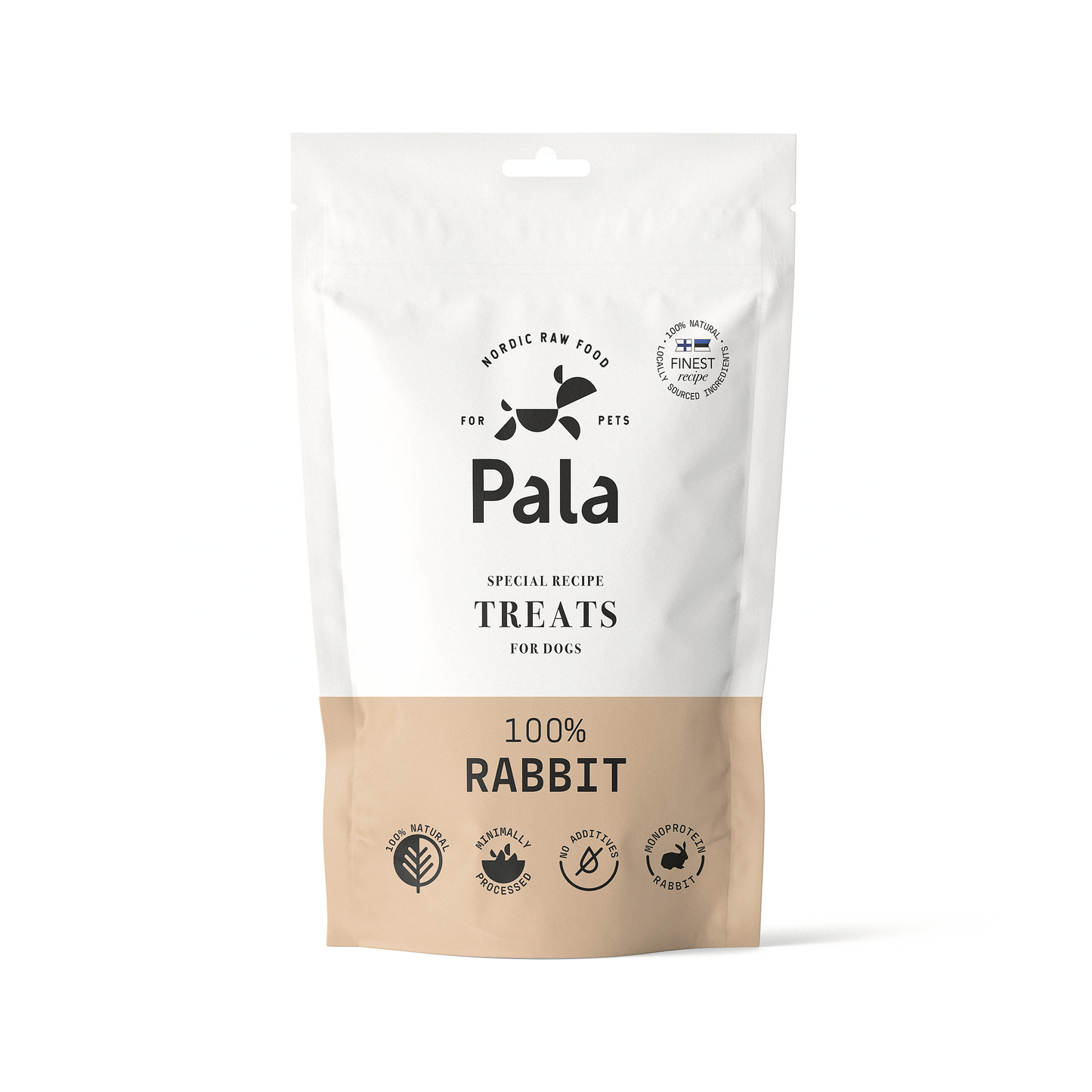 PALA DOG | GENTLY AIR-DRIED RABBIT TREATS 100 GR
