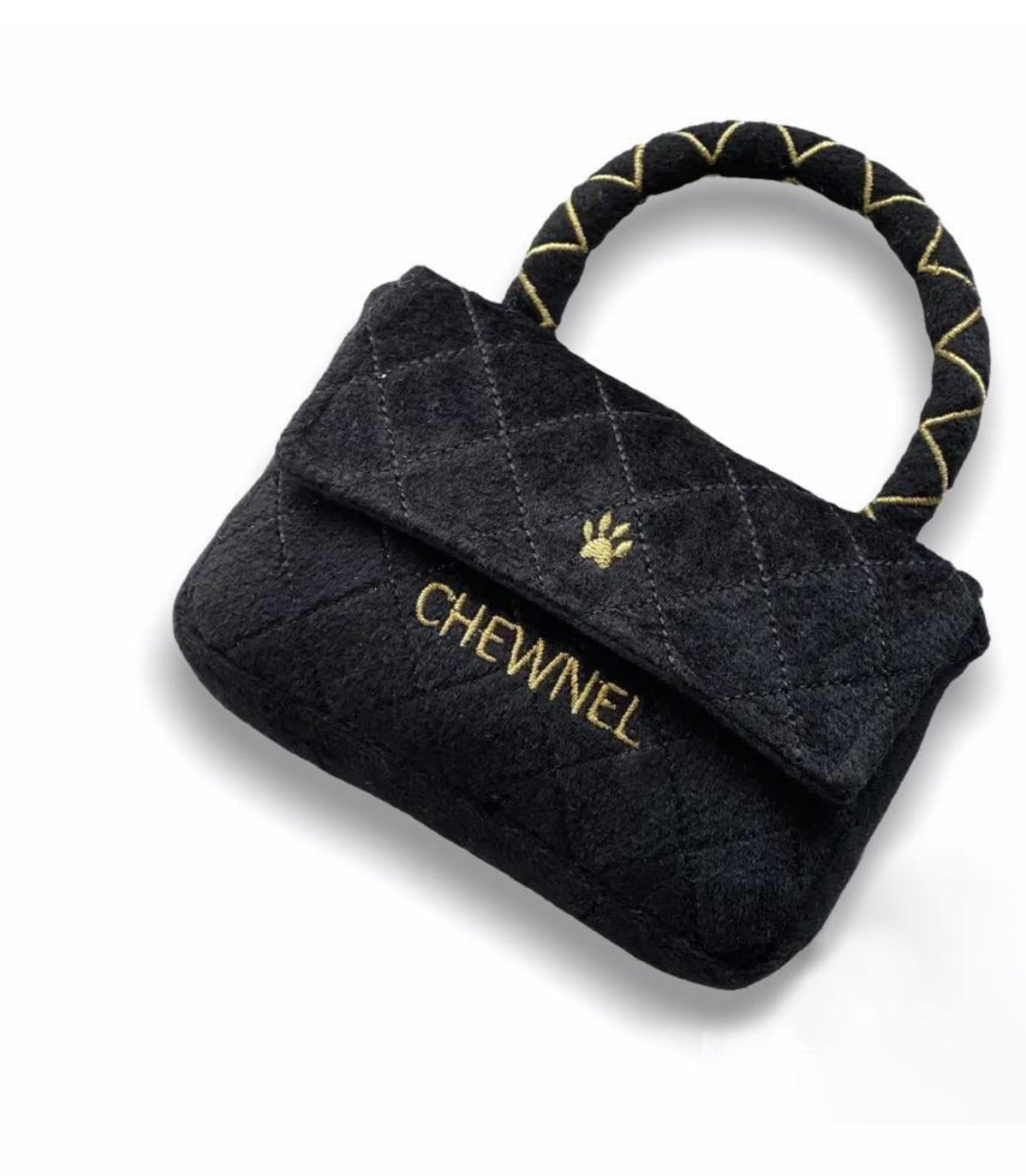 Chewnel Tasje Zwart - Golden Poms