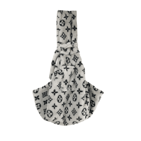 Draagzak met print grijs - Golden Poms