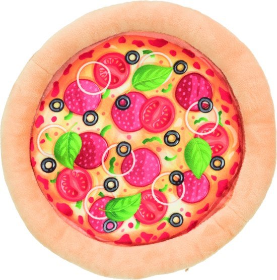 Pluche Pizza Hondenspeelgoed - Golden Poms