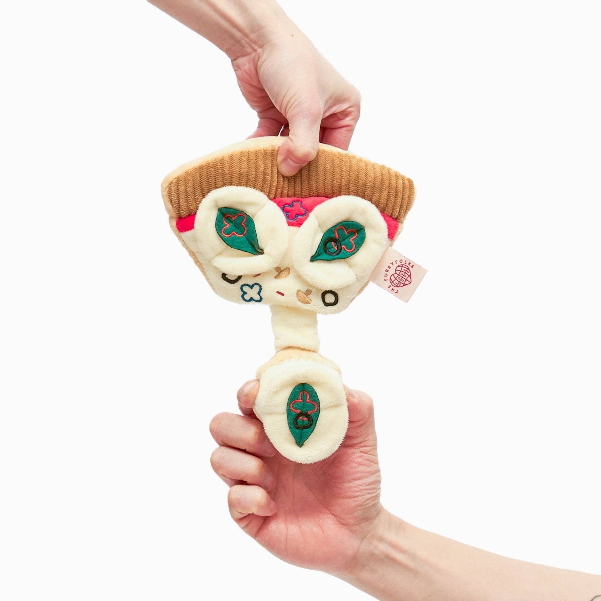 The Furryfolks | Snuffelspeelgoed - Pizza - Golden Poms