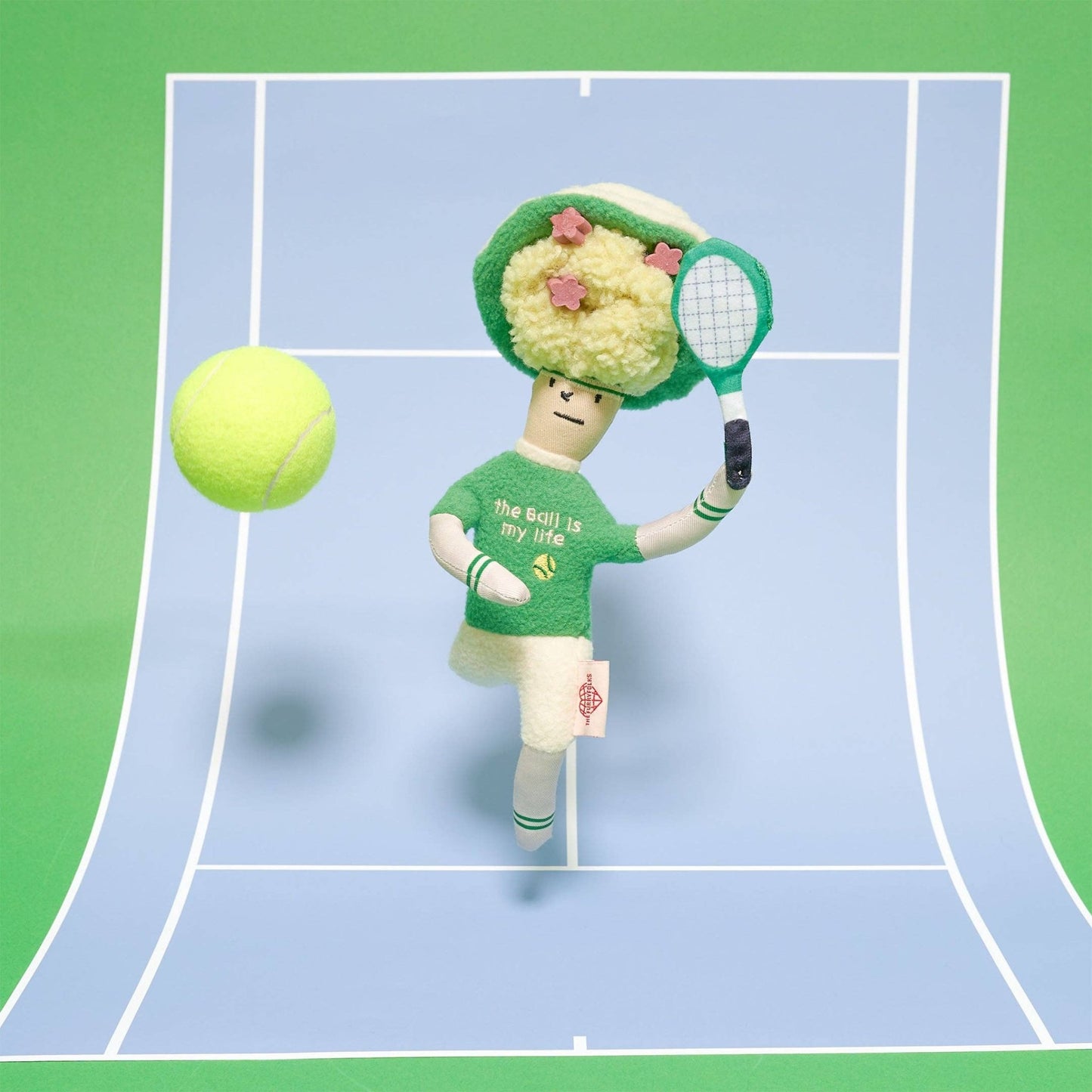 The Furryfolks | Snuffelspeelgoed - Tennis Hooman - Golden Poms