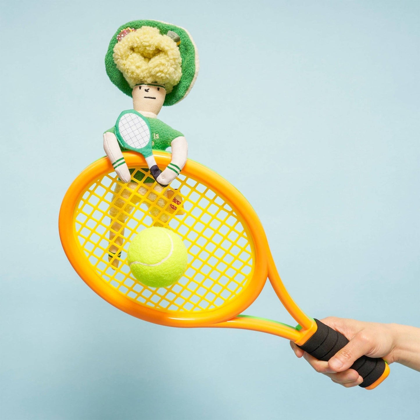 The Furryfolks | Snuffelspeelgoed - Tennis Hooman - Golden Poms