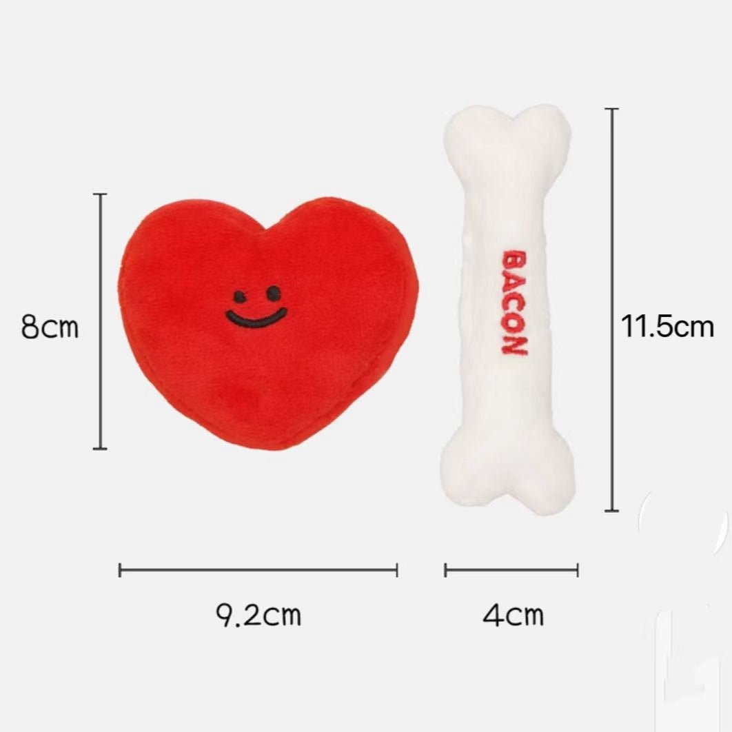 Valentine’s Day Collection | Heart With Bone - Golden Poms