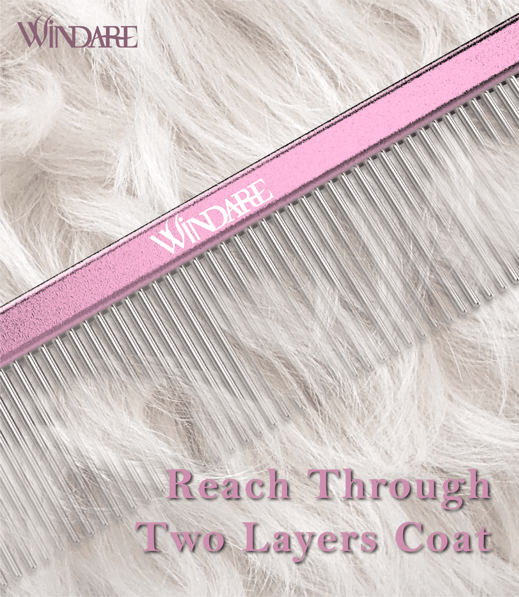 WindarePro - Puntkam | Roze - Golden Poms