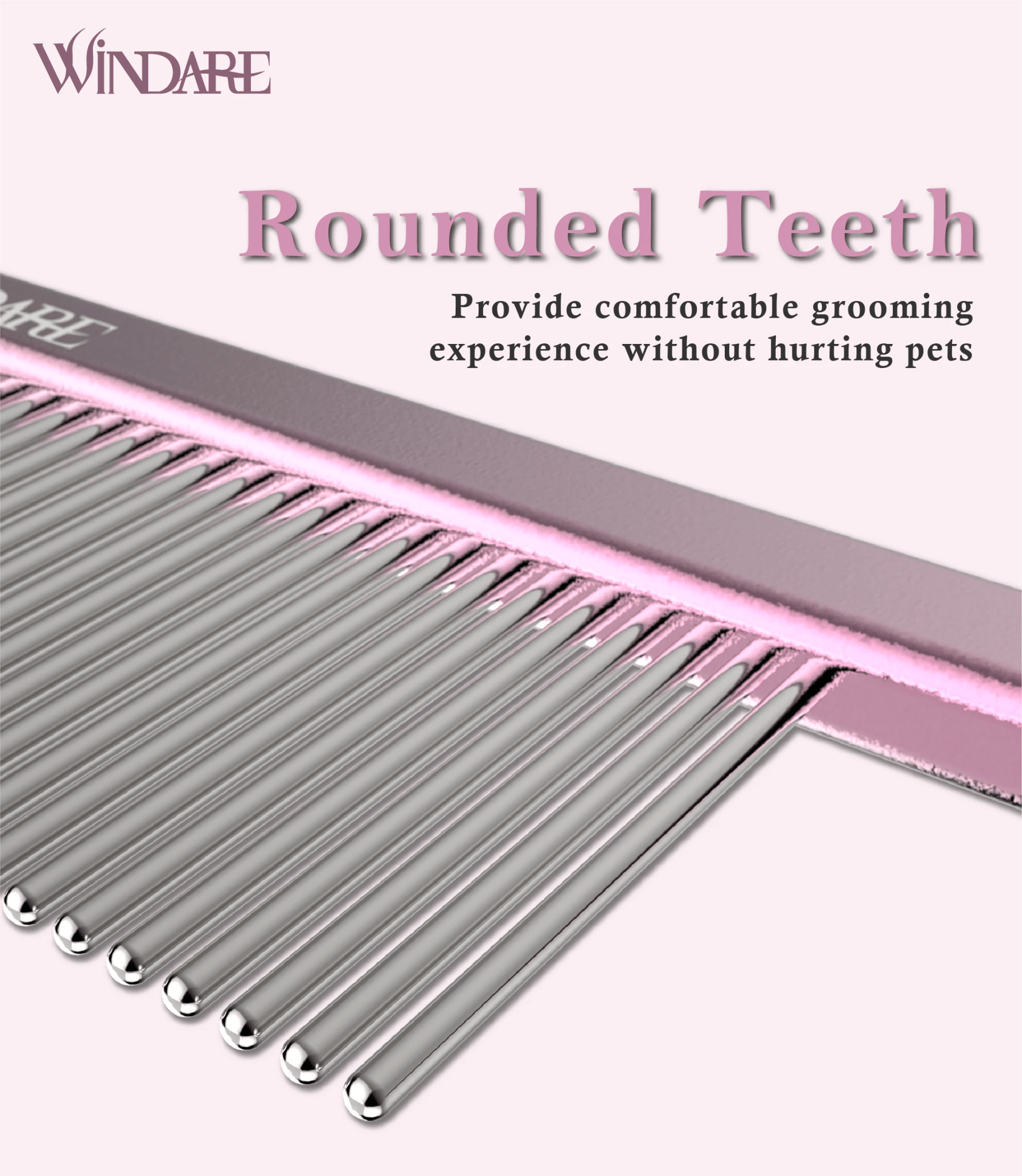 WindarePro - Puntkam | Roze - Golden Poms