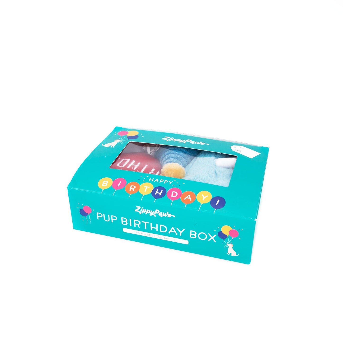 Zippy Paws | Pup Birthday Box Blue - Golden Poms