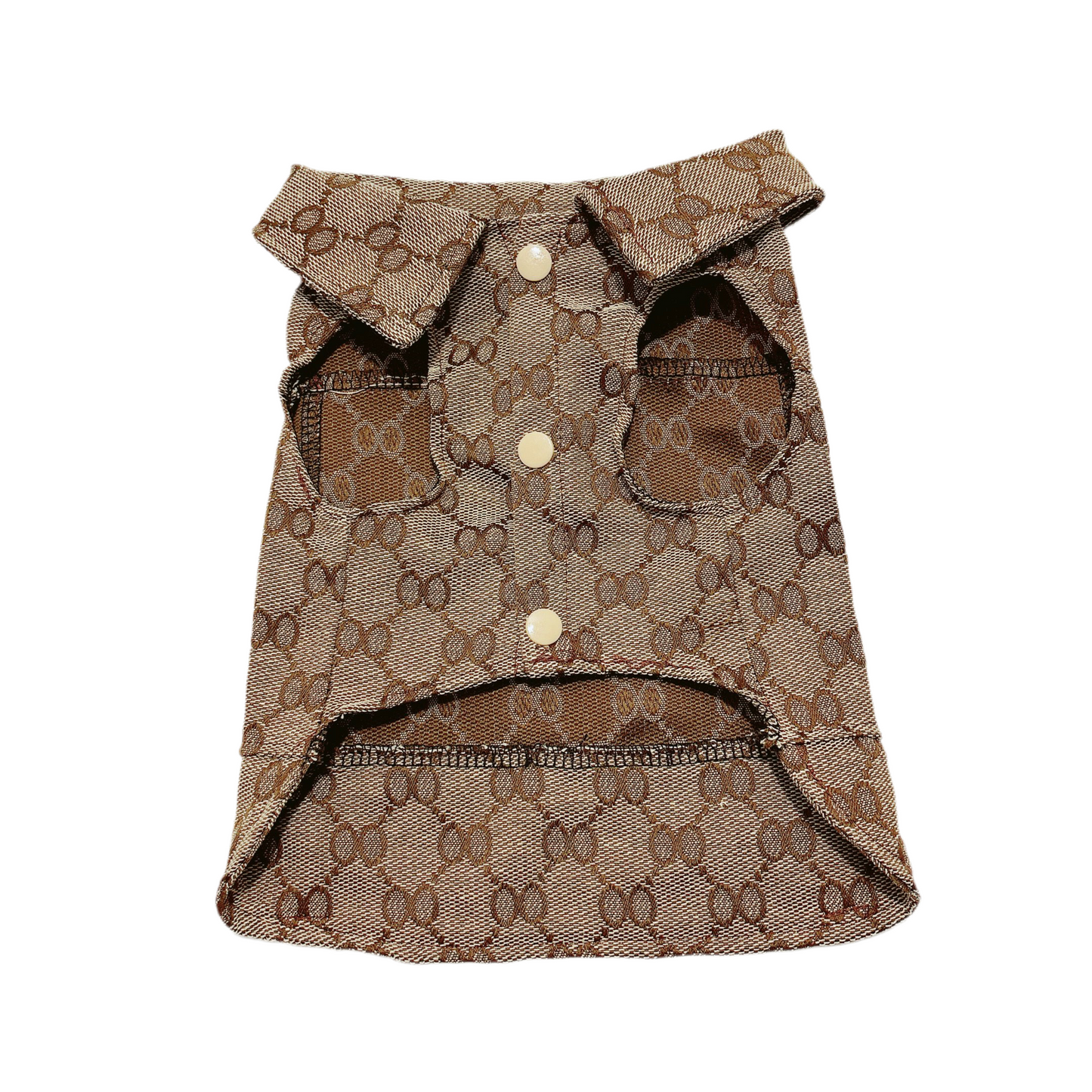 Stijlvol Hondenvest – Jasje met print Beige