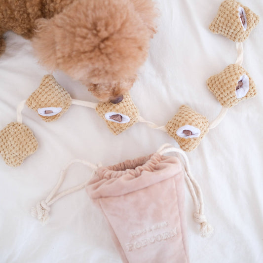 Pups & Bubs - Popcorn Nosework Enrichment Toy | Snuffel | Squeaker