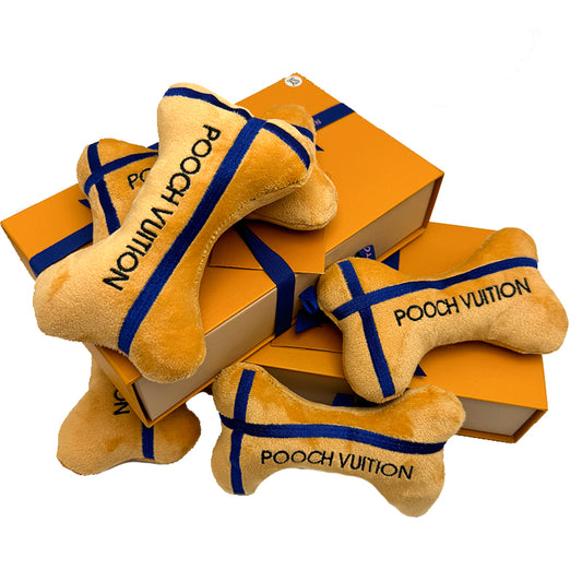 Pooch Vuition Designer Hondenspeelgoed Bot