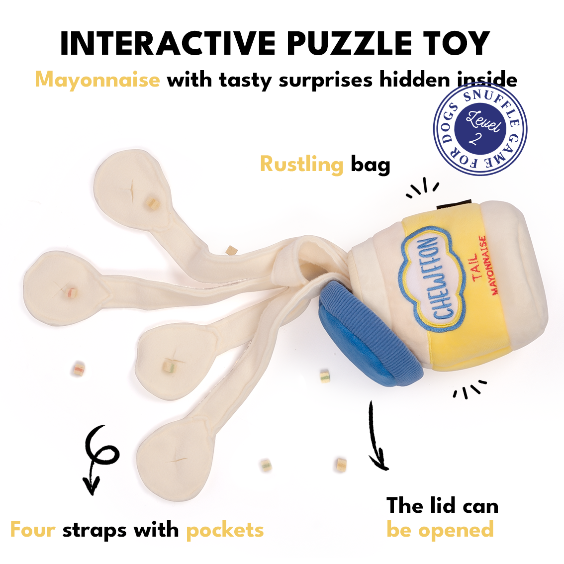 CHEWFFON – Interactieve Mayopot Snuffel- & Puzzel Hondenspeelgoed