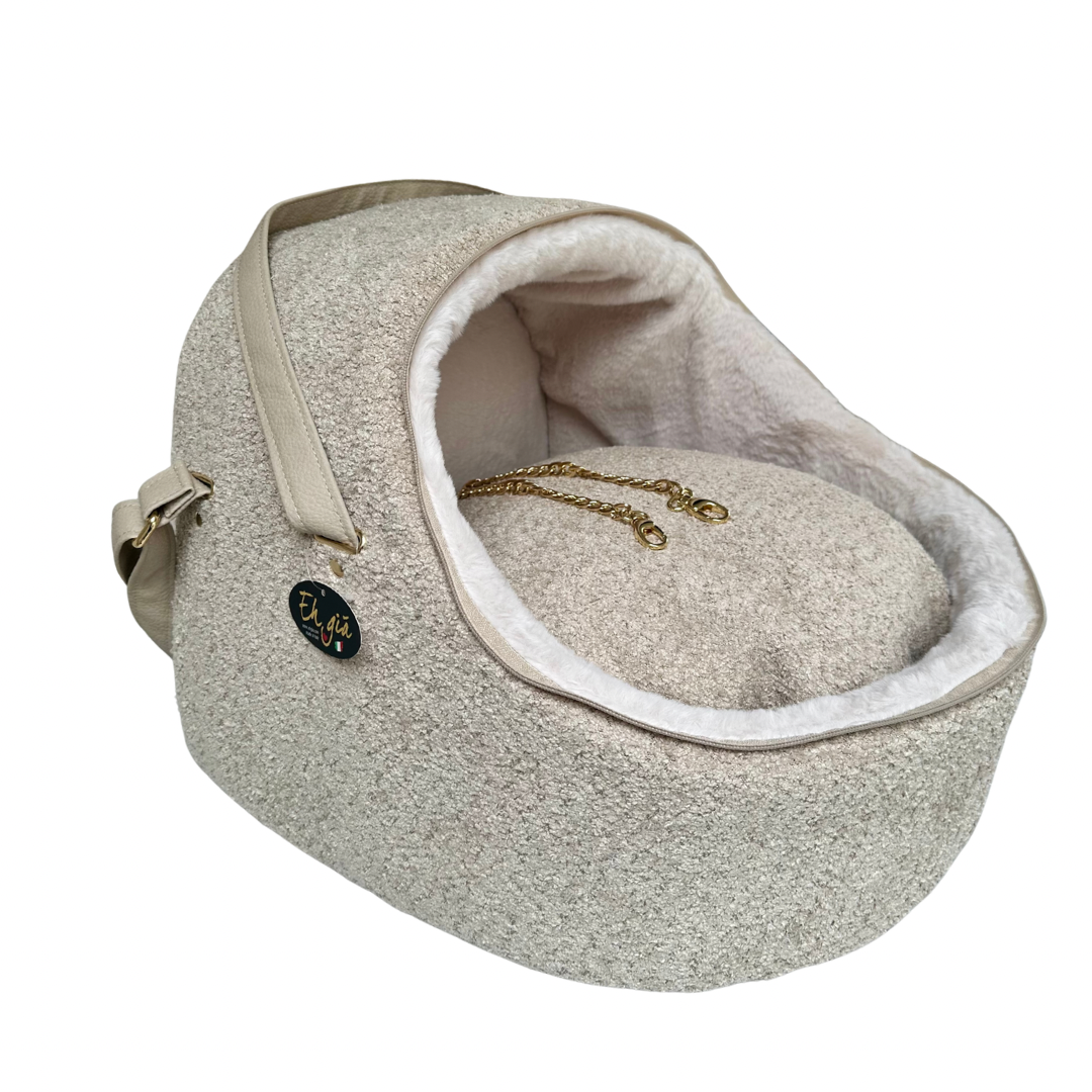 EH GIA Car Igloo Decor + Panna Eco Fur Honden Autostoel, Maat 2