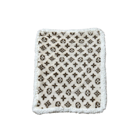 Zachte plaid met beige print