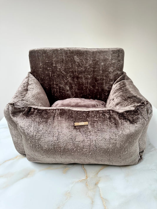 Elite Puppy | Autostoel Soft Velvet Bruin