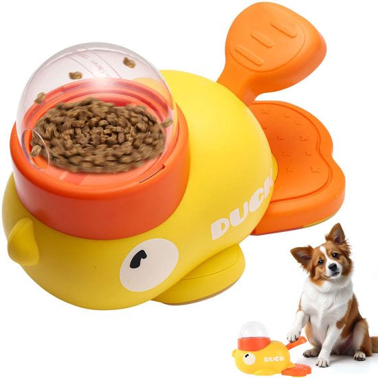 Eend Interactief Speelgoed – 2-in-1 Slowfeeder en Hondenpuzzel