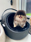 EH GIA Car Igloo Square Black + Black Eco Fur Honden Autostoel, Maat 2