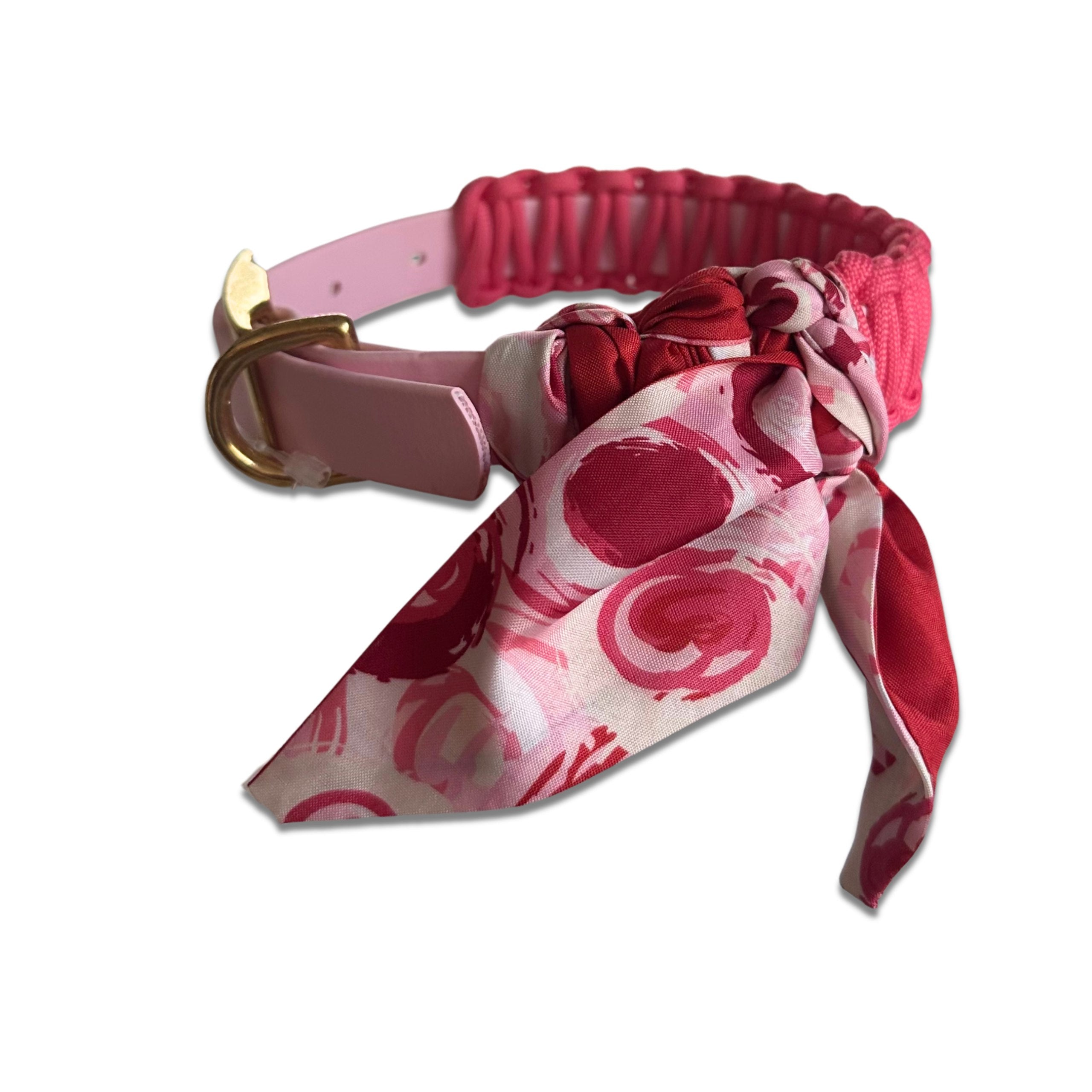 Nova halsband met bijpassende lijn - Strawberry