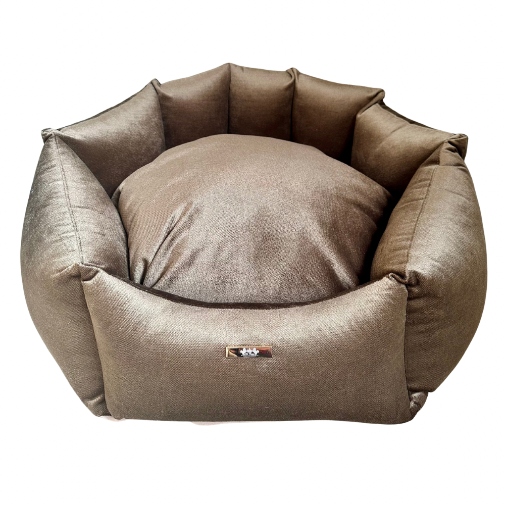 Muschelkorb mit GG-Aufdruck Beige