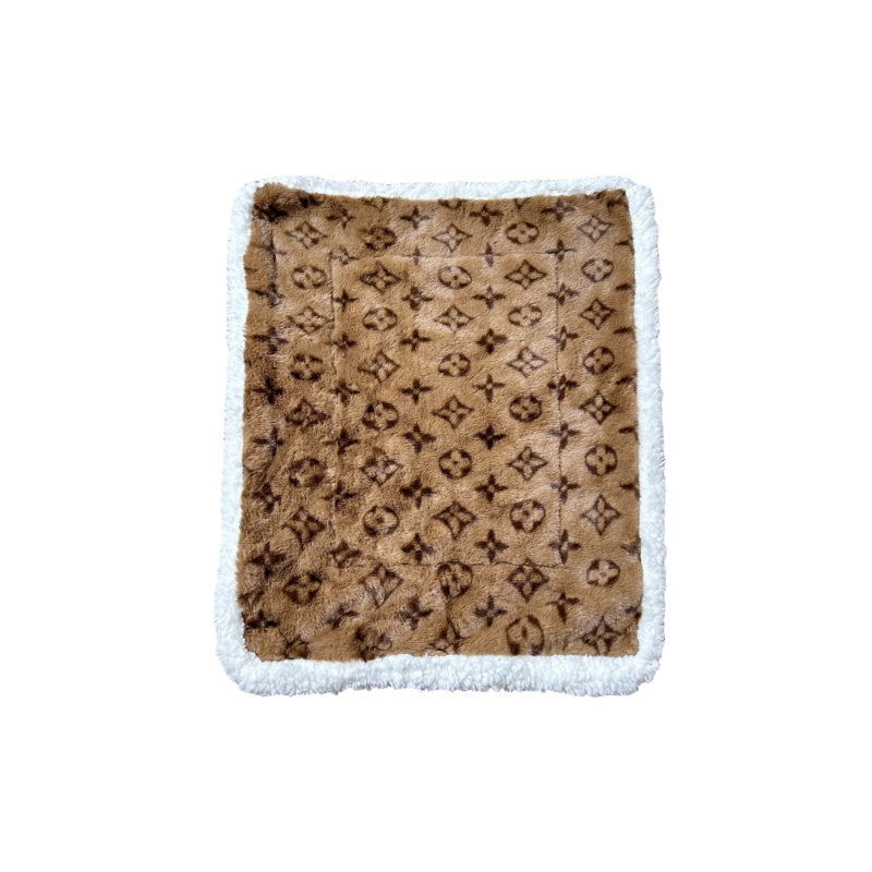 Zachte plaid met bruine print