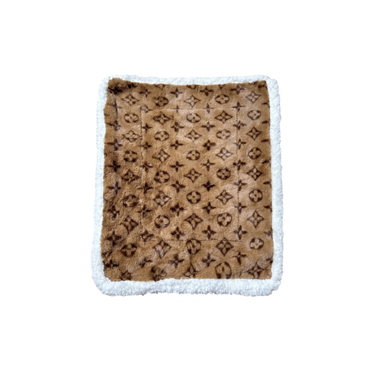 Zachte plaid met bruine print