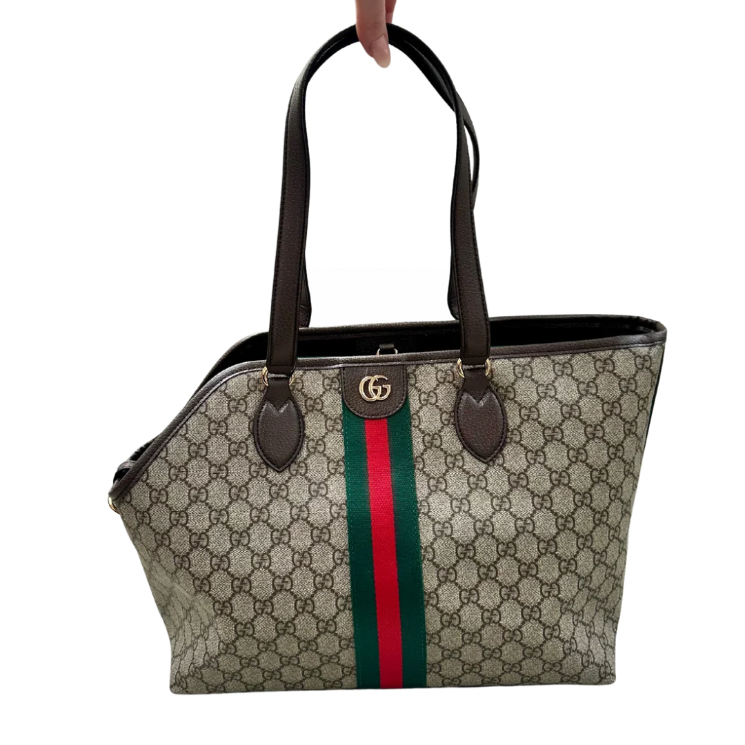 Luxe Beige Hondendraagtas met Stripe Details