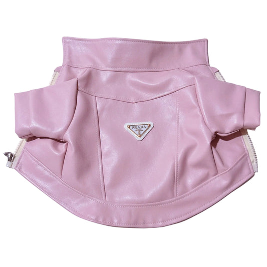 Pawda Hondenjas Leerlook Roze