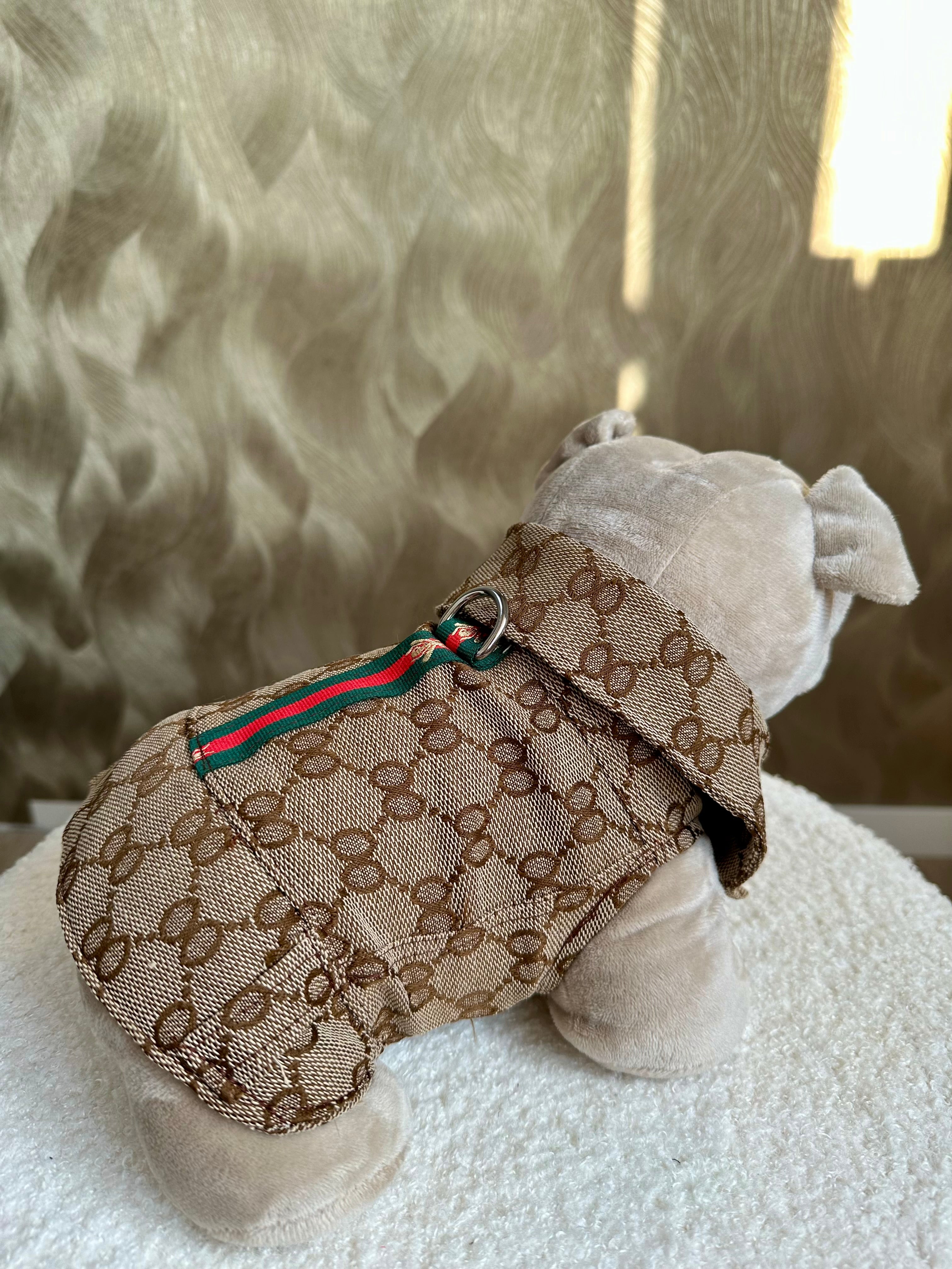 Stijlvol Hondenvest – Jasje met print Beige