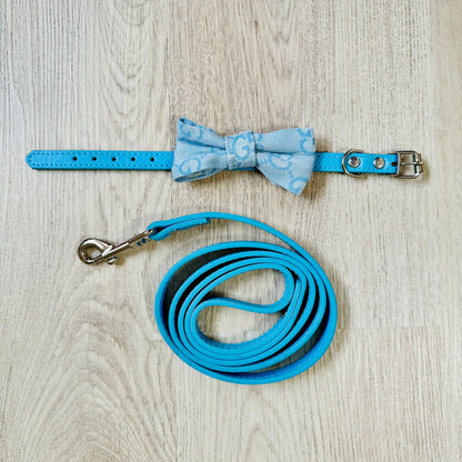 Halsband met Strik en bijpassende lijn - GG print