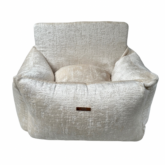 Elite Puppy | Autostoel Soft Velvet Crème