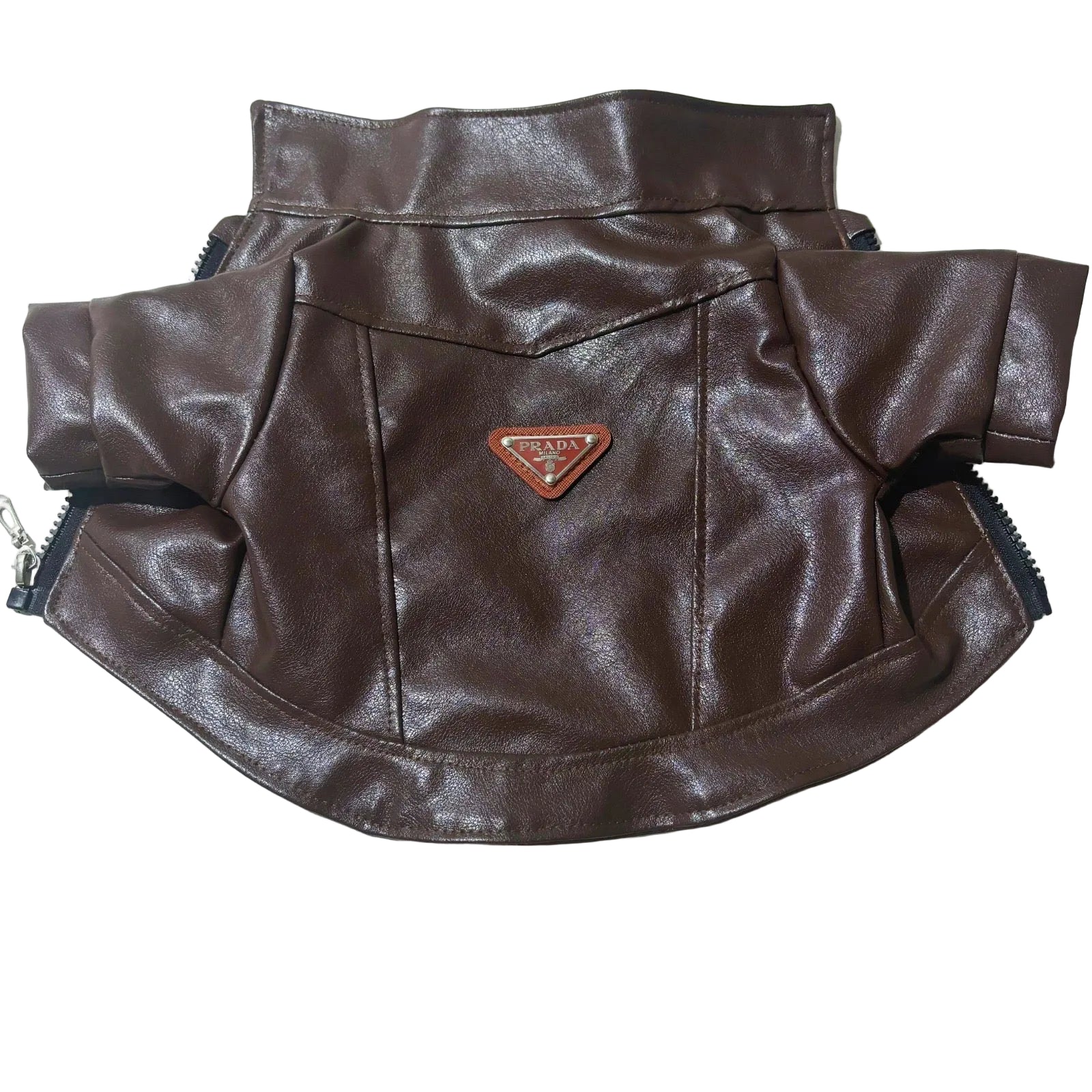 Pawda Hondenjas Leerlook Bruin