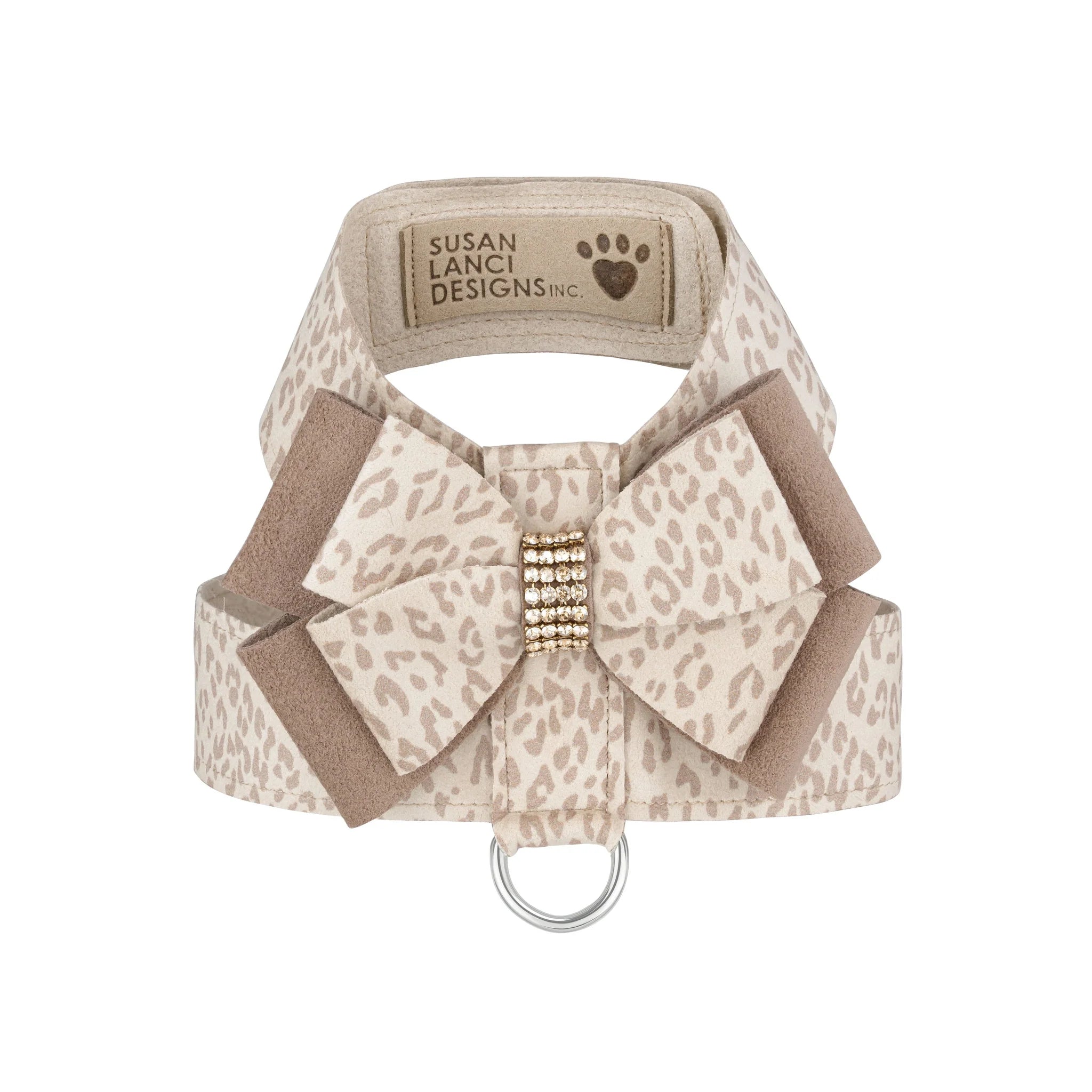 Susan Lanci | Baby Cheetah with Gold Giltmore Double Nouveau Bow Tinkie Harness