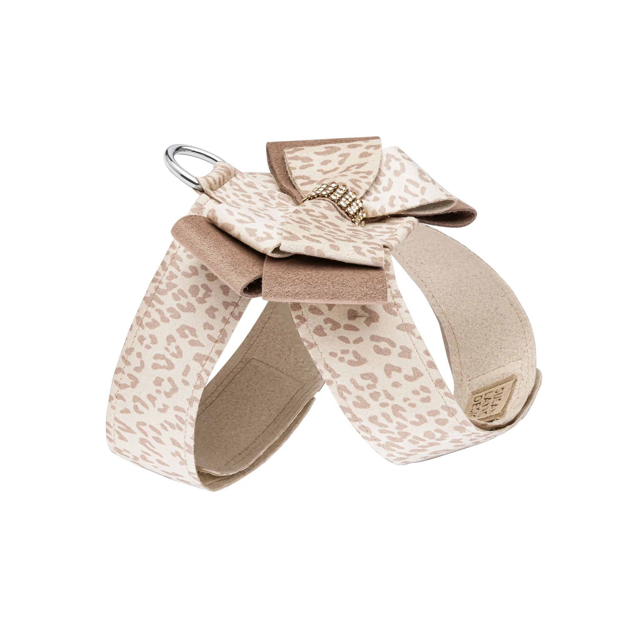 Susan Lanci | Baby Cheetah with Gold Giltmore Double Nouveau Bow Tinkie Harness