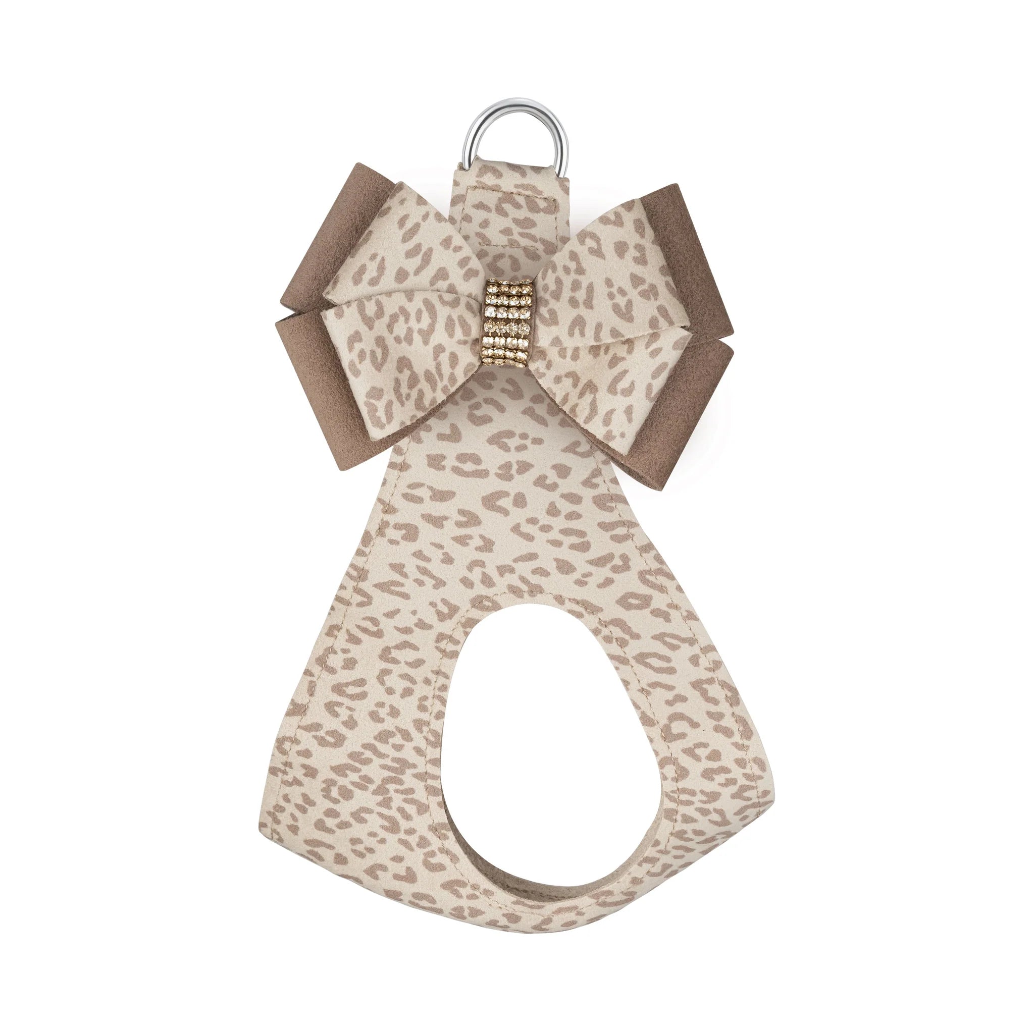 Susan Lanci - Baby Cheetah with Gold Giltmore Double Nouveau Bow Step In Harness