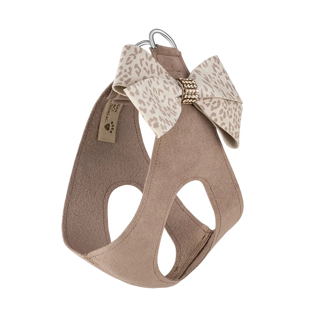 Susan Lanci | Baby Cheetah with Gold Giltmore Nouveau Bow Step In Harness - Fawn