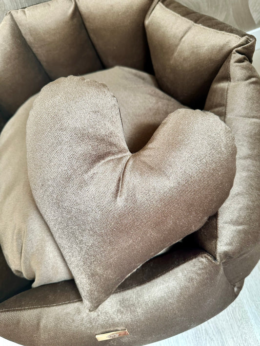 Muschelkorb mit GG-Aufdruck Beige