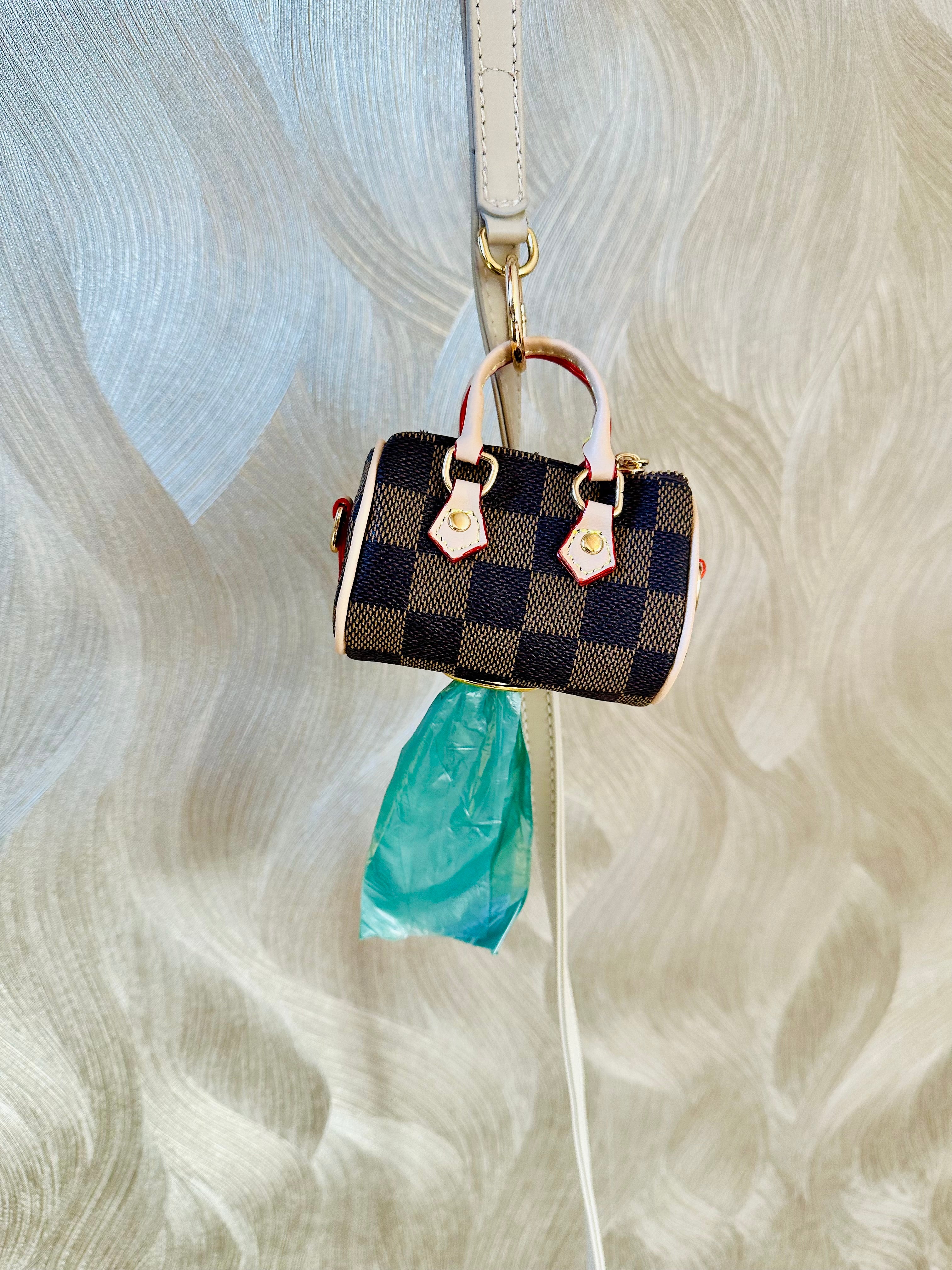 Poepzakhouder Tasje - Bruin Blokjes