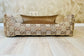 Luxe Handgemaakte Velvet Hondenmand | GG print Beige