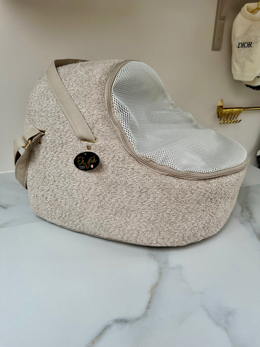 EH GIA Car Igloo Decor + Panna Eco Fur Honden Autostoel, Maat 2