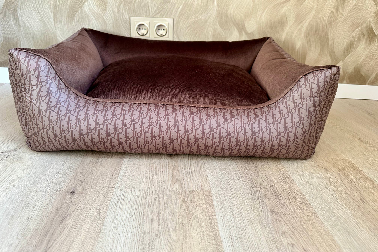 Luxe Handgemaakte Velvet Mand | DD print Bruin/Brons
