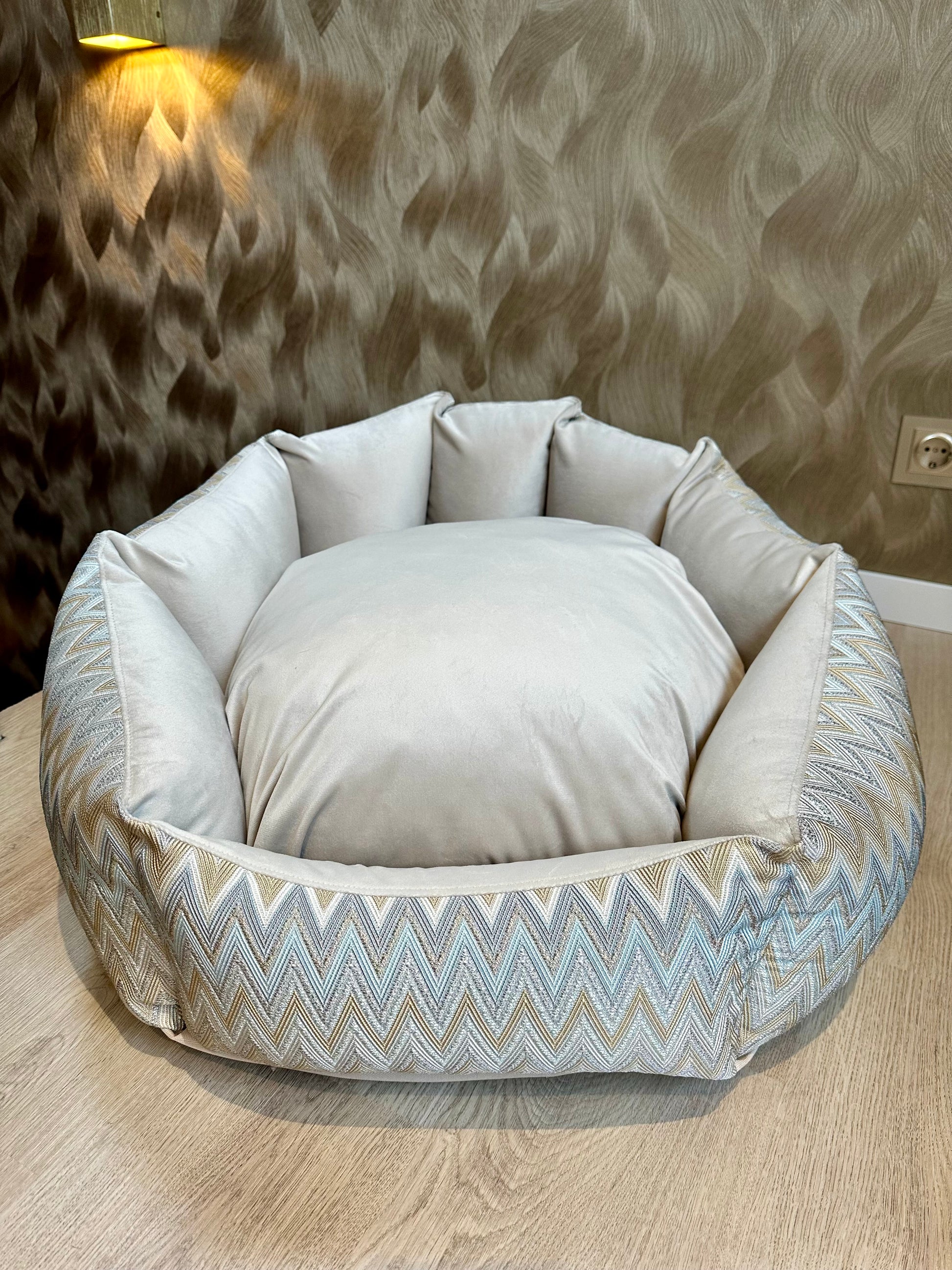 Pup Shell Elite Puppy | Shell Mand Zigzag Beige – Golden Poms