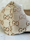 Luxe Handgemaakte Velvet Hondenmand | GG print Beige