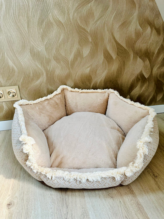 Hondenmand Boho Beige