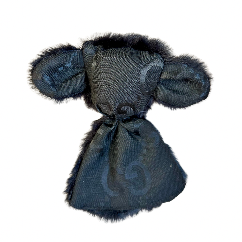 Knuffeldoekje voor Hondjes in Beervorm - GG print zwart