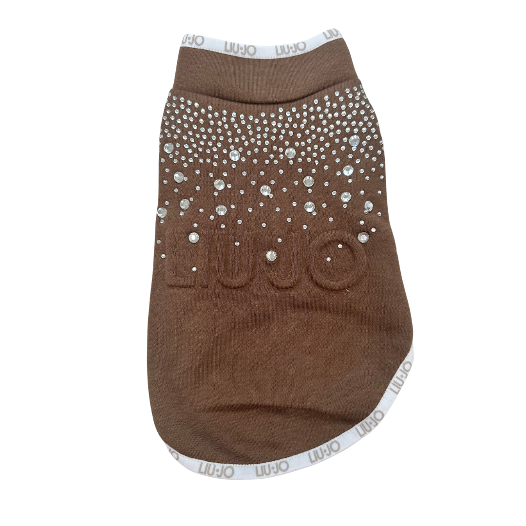 Liu Jo Pets | Sweater met Strassteentjes – Caramel