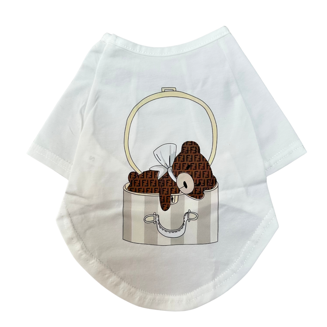 Luxe Hondenshirtje met Slapende Beer Print